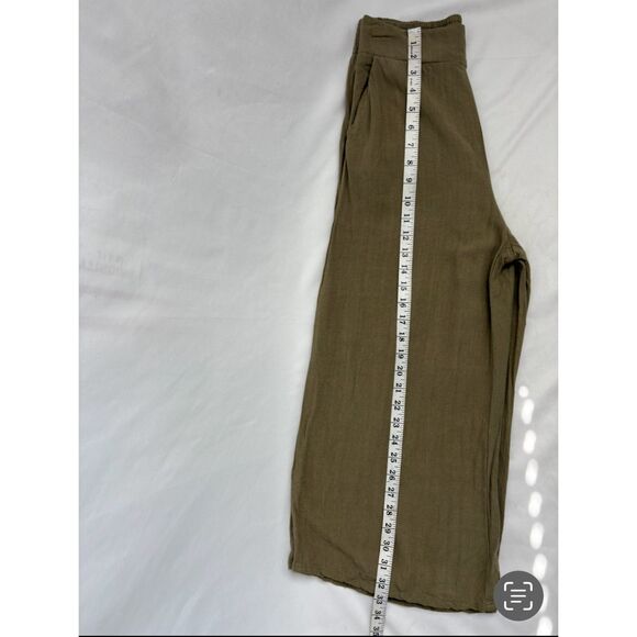 ANRABESS Linen Pants Boho Wide Leg High Waist Lounge Cropped S Lagenlook - Picture 9 of 12
